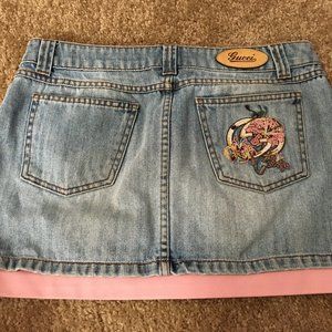 Authentic Gucci Denim Mini Skirt